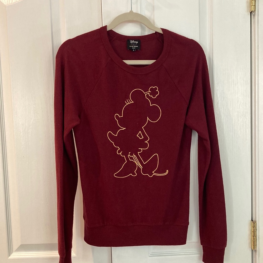 Disney Women's Maroon Sweatshirt Size S